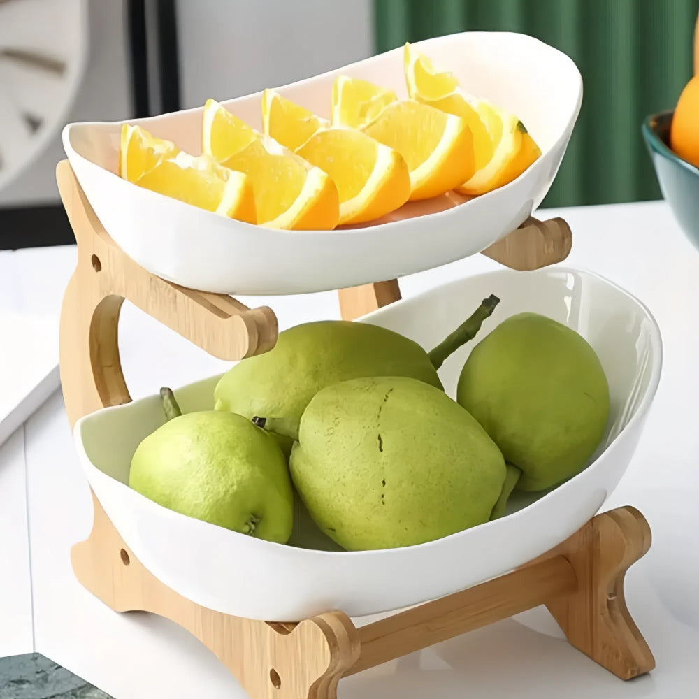 Modern Fruit Basket 2/3 Layer Plastic Snack Dish for Home Living Room - The Grand Bazaar of Australia
