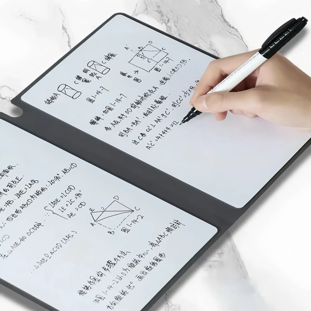 Reusable Whiteboard Notebook Set with Pen, Cloth, and Planner - The Grand Bazaar of Australia