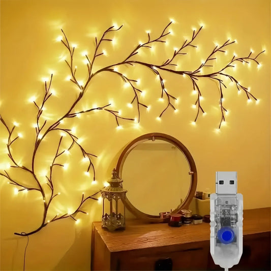 96 LED Willow Vine Lights Bendable Birch Tree 8 Modes - The Grand Bazaar of Australia