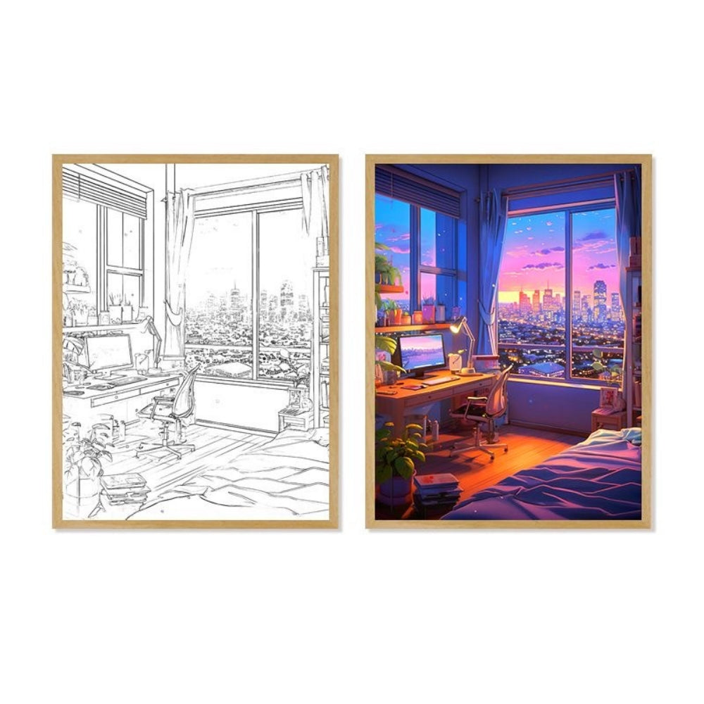 LED Light Painting Comic Style LED Painting Lamp Modern Home Gift - The Grand Bazaar of Australia