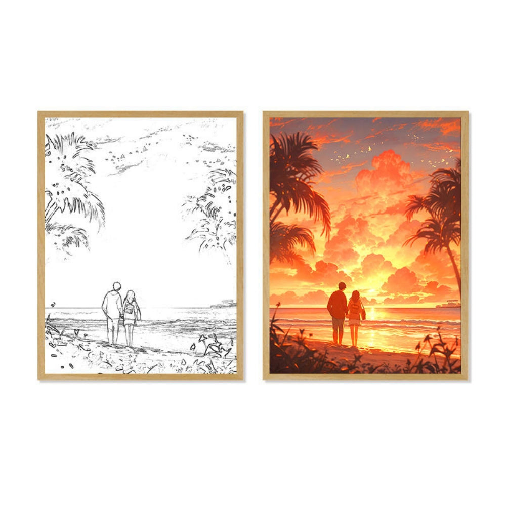 LED Light Painting Comic Style LED Painting Lamp Modern Home Gift - The Grand Bazaar of Australia