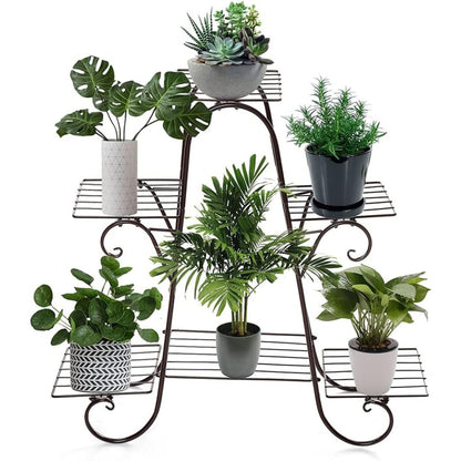 Metal Plant Stand Indoor Outdoor Flower Pot Display Rack Garden Shelf Stand Holder - The Grand Bazaar of Australia