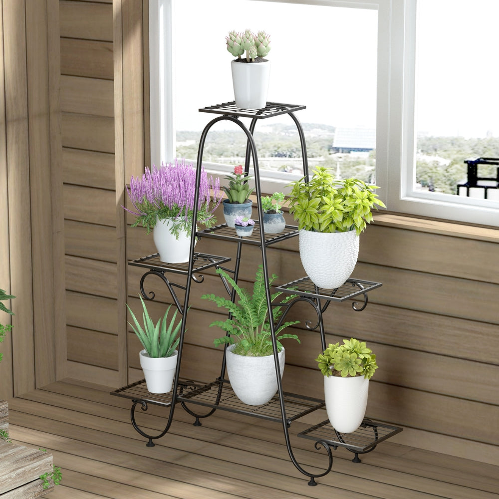 Metal Plant Stand Indoor Outdoor Flower Pot Display Rack Garden Shelf Stand Holder - The Grand Bazaar of Australia
