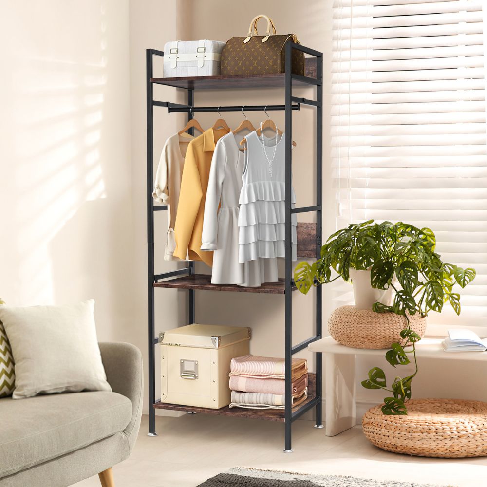Freestanding Garment Storage Coat Rack with Shelves - The Grand Bazaar of Australia