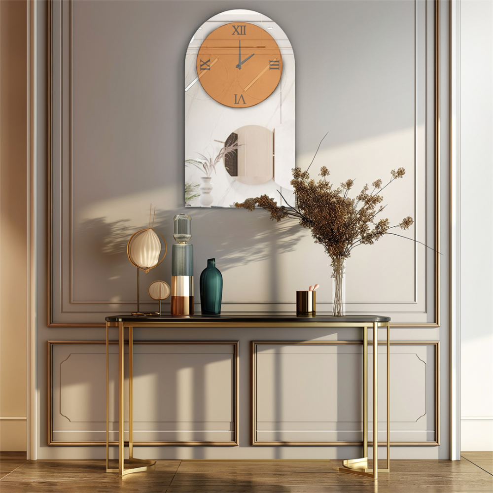 Modern Silver Mirror Wall Clock - The Grand Bazaar of Australia