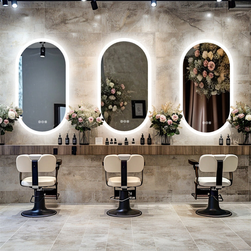 LED Backlit Bathroom Mirror - Touch Sensor, 3 Color Dimmable, Defog Function - The Grand Bazaar of Australia