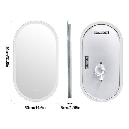 LED Backlit Bathroom Mirror - Touch Sensor, 3 Color Dimmable, Defog Function - The Grand Bazaar of Australia