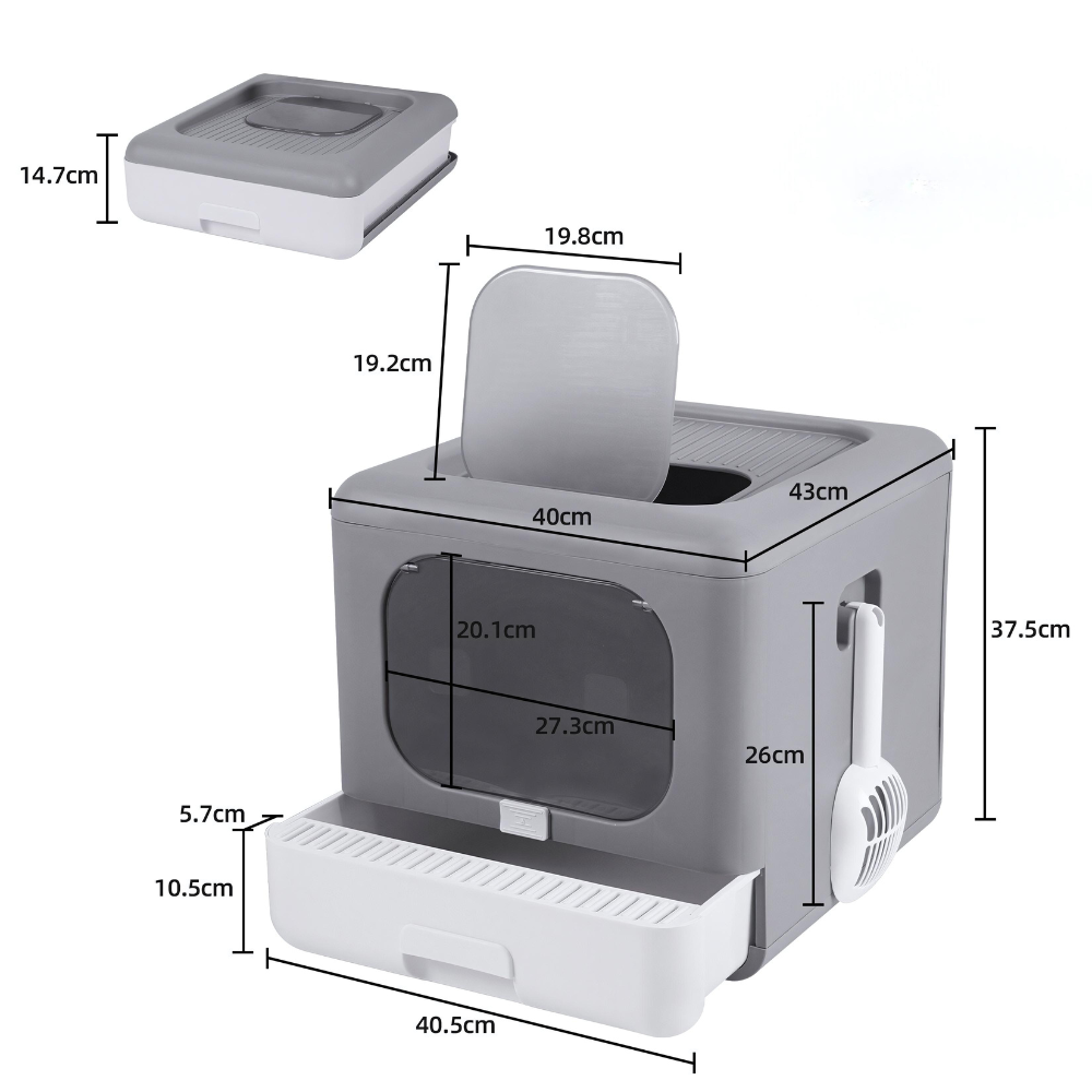 Sleek and Functional Cat Litter Box-Detachable Design - The Grand Bazaar of Australia