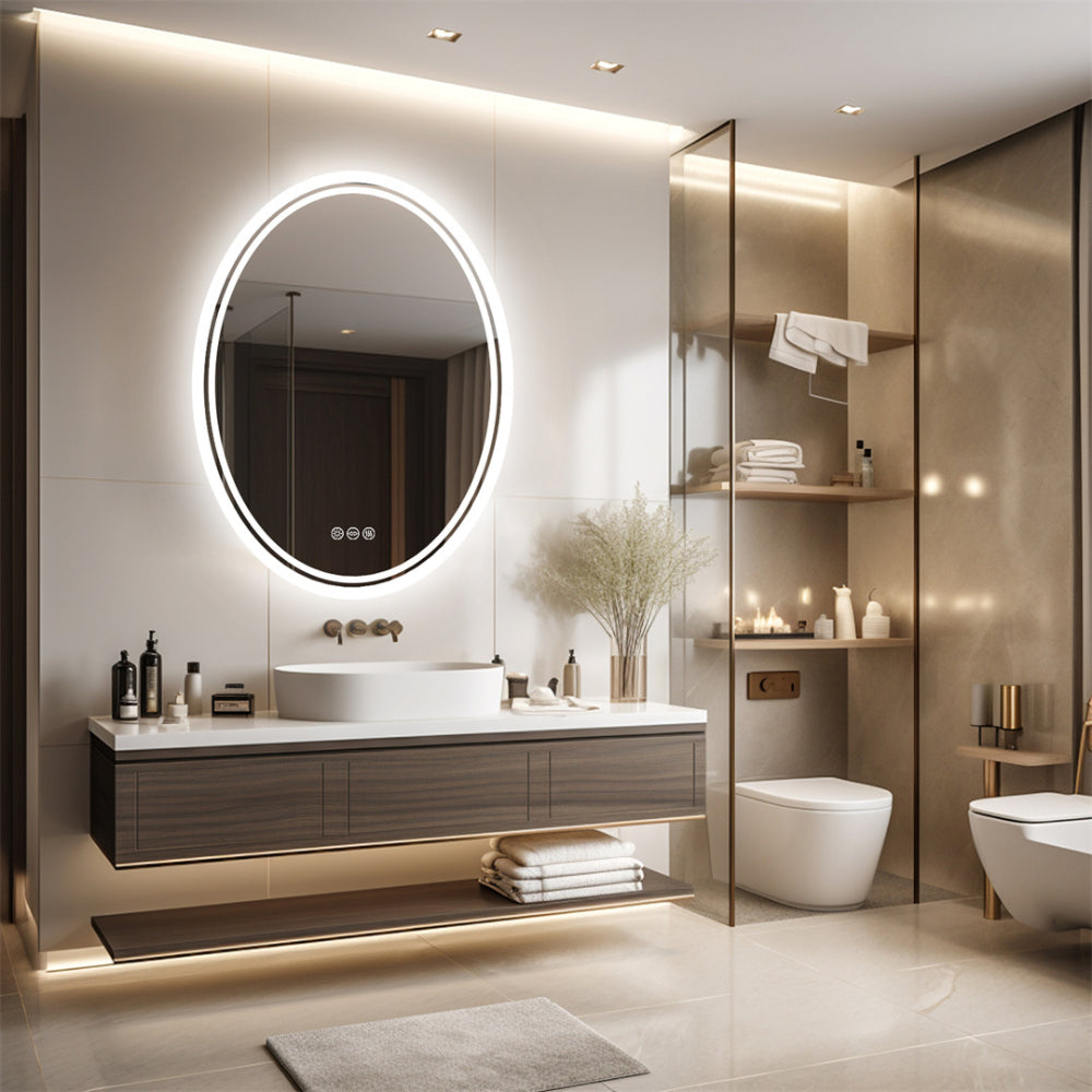 Oval LED Bathroom Mirror with Demister - The Grand Bazaar of Australia