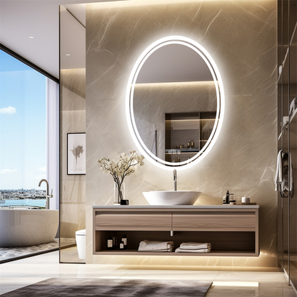Oval LED Bathroom Mirror with Demister - The Grand Bazaar of Australia