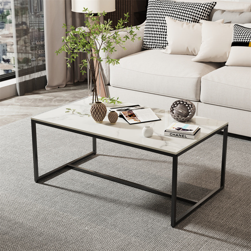Rectangular Marble Coffee Table - The Grand Bazaar of Australia