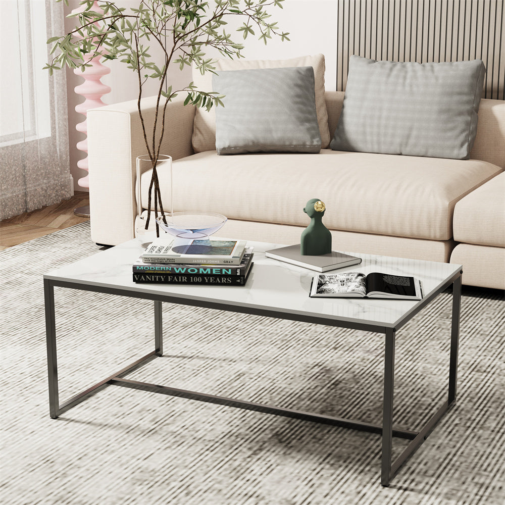 Rectangular Marble Coffee Table - The Grand Bazaar of Australia