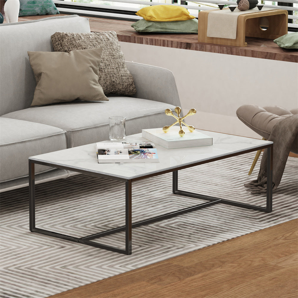 Rectangular Marble Coffee Table - The Grand Bazaar of Australia
