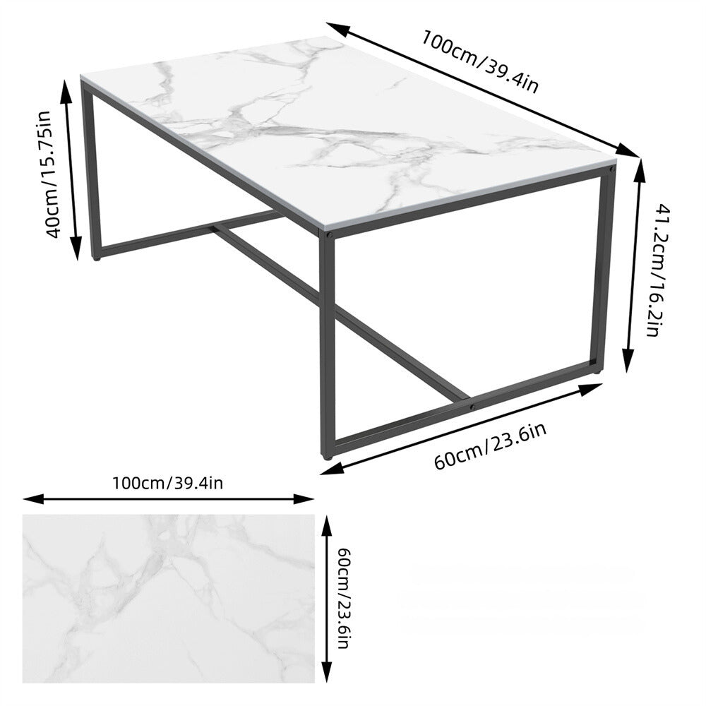 Rectangular Marble Coffee Table - The Grand Bazaar of Australia
