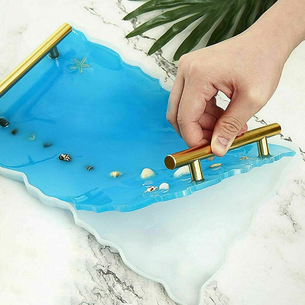 Large Safe Silicone Tray Artist Mold Irregular Coaster Resin Art DIY Tray Mould - The Grand Bazaar of Australia