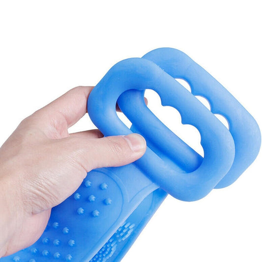 Bath Towel Silicone Exfoliating Back Strap Scrub Shower Body Scrubber - The Grand Bazaar of Australia