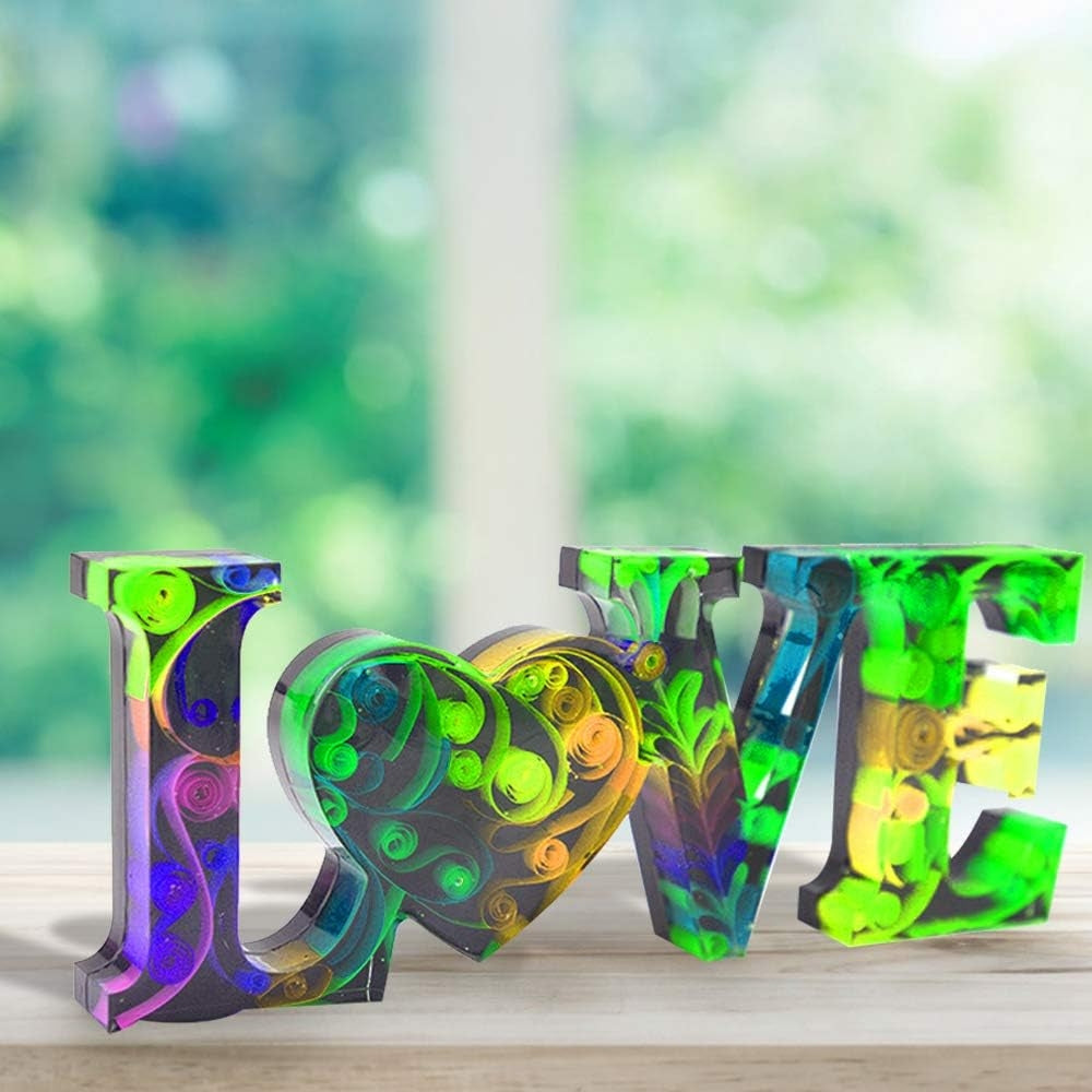 LOVE Sign Resin Casting Mold Silicone Jewelry Making Epoxy Mould Craft Tool - The Grand Bazaar of Australia