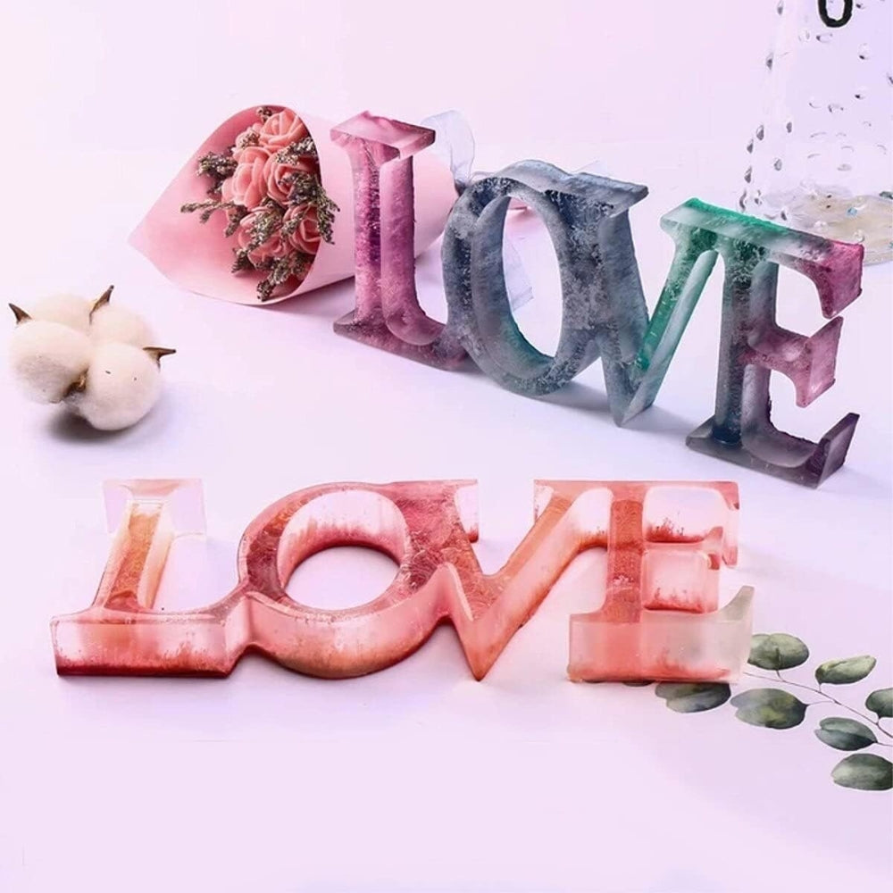LOVE Sign Resin Casting Mold Silicone Jewelry Making Epoxy Mould Craft Tool - The Grand Bazaar of Australia