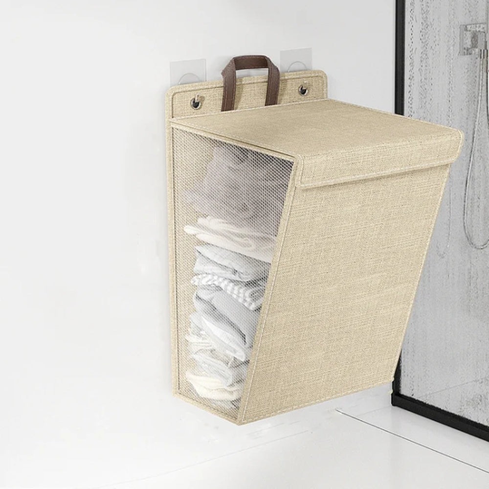 1pc Foldable Adhesive Laundry Basket Hamper Clothes Organizer - The Grand Bazaar of Australia