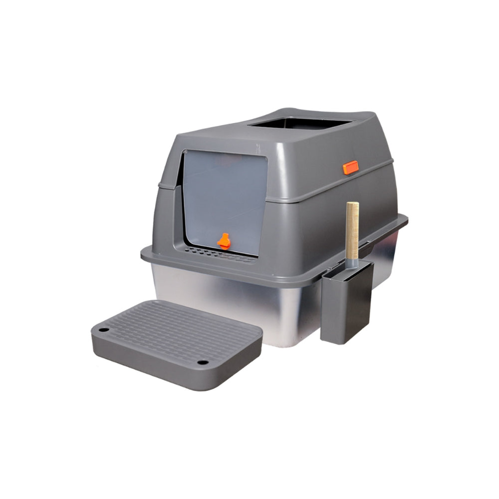 Enclosed Cat Litter Box Front Top Exit Cat Toilet Boxes with Lid - The Grand Bazaar of Australia
