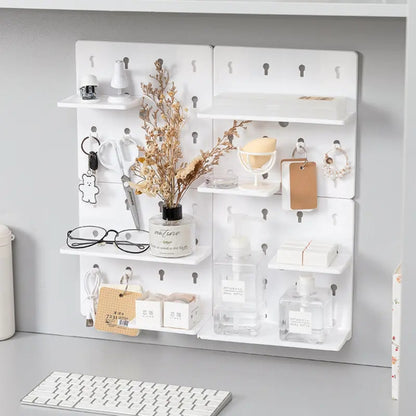 1PC Wall Perforation Free Plastic Shelving Wall Peg Boards for Walls - The Grand Bazaar of Australia
