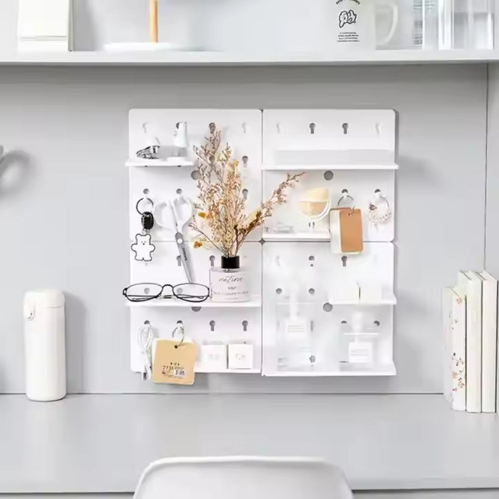 1PC Wall Perforation Free Plastic Shelving Wall Peg Boards for Walls - The Grand Bazaar of Australia