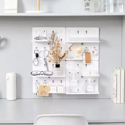 1PC Wall Perforation Free Plastic Shelving Wall Peg Boards for Walls - The Grand Bazaar of Australia
