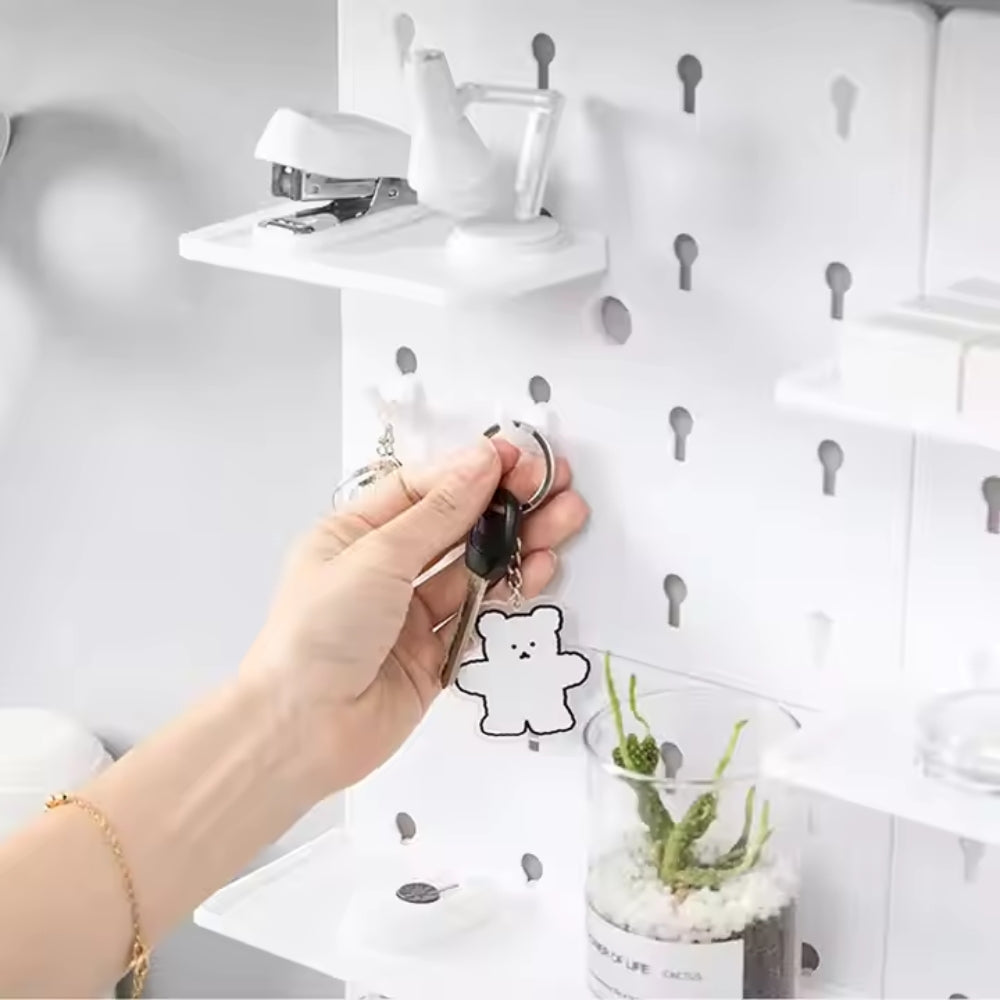 1PC Wall Perforation Free Plastic Shelving Wall Peg Boards for Walls - The Grand Bazaar of Australia