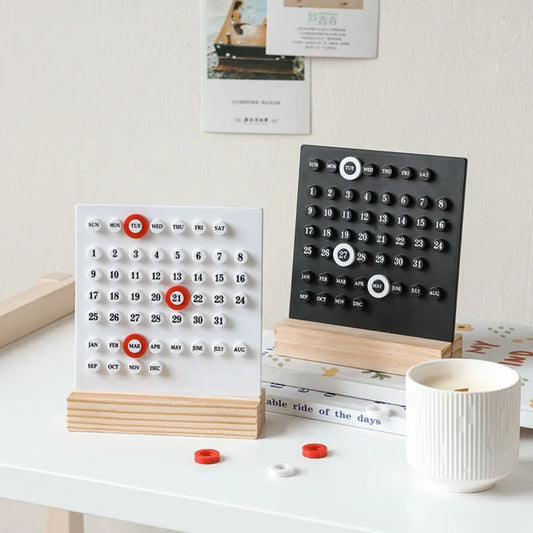 Handmade Acrylic Wooden Base DIY Calendar for Home and Office Desk Decoration - The Grand Bazaar of Australia