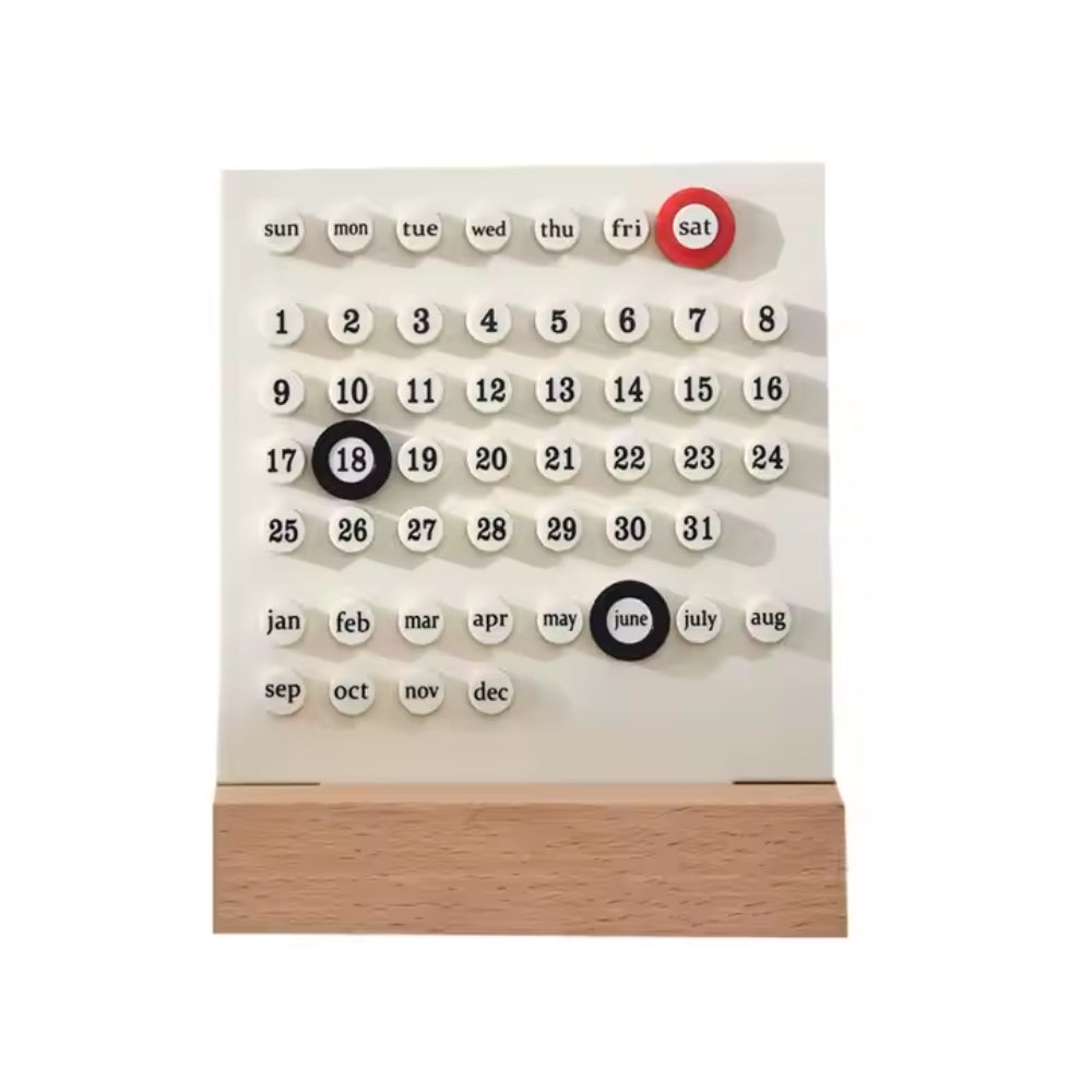 Handmade Acrylic Wooden Base DIY Calendar for Home and Office Desk Decoration - The Grand Bazaar of Australia