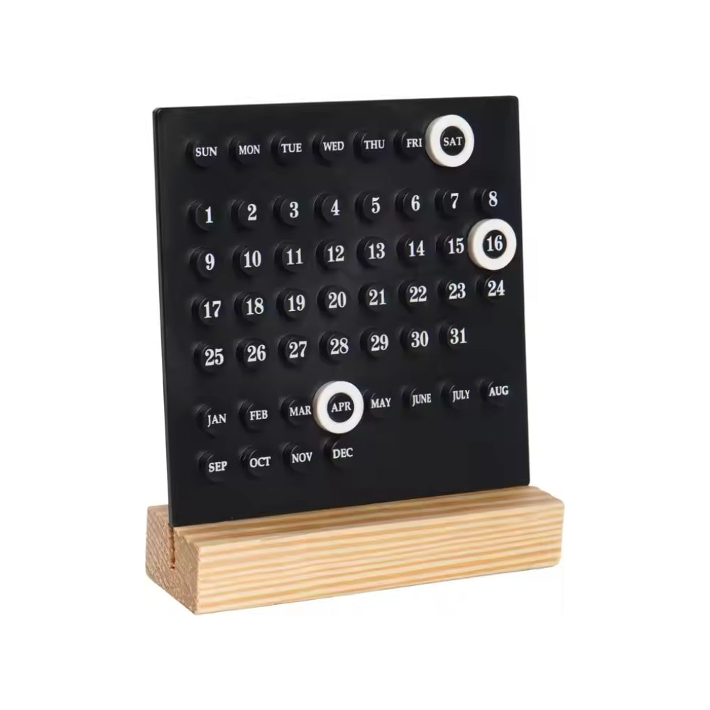 Handmade Acrylic Wooden Base DIY Calendar for Home and Office Desk Decoration - The Grand Bazaar of Australia