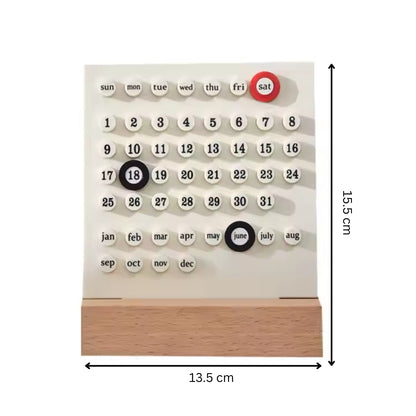 Handmade Acrylic Wooden Base DIY Calendar for Home and Office Desk Decoration - The Grand Bazaar of Australia