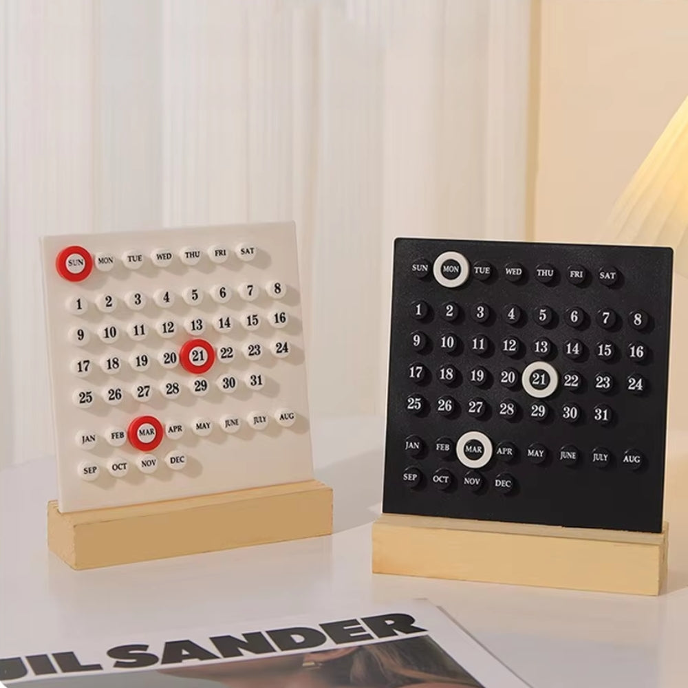 Handmade Acrylic Wooden Base DIY Calendar for Home and Office Desk Decoration - The Grand Bazaar of Australia