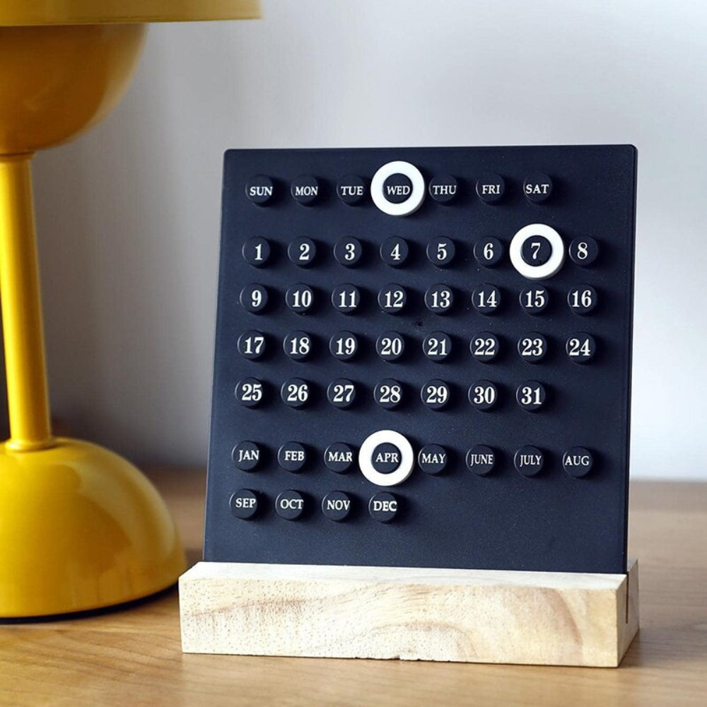 Handmade Acrylic Wooden Base DIY Calendar for Home and Office Desk Decoration - The Grand Bazaar of Australia