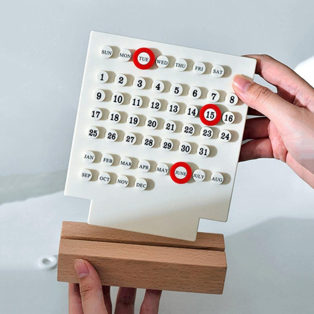 Handmade Acrylic Wooden Base DIY Calendar for Home and Office Desk Decoration - The Grand Bazaar of Australia