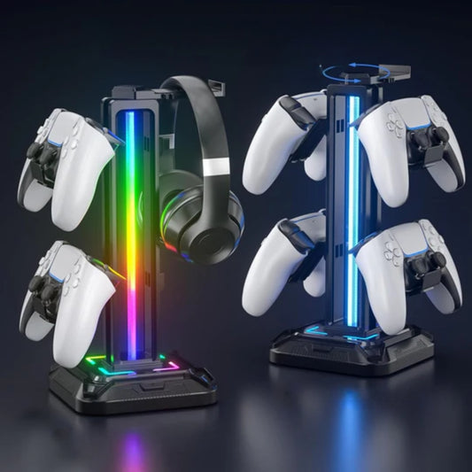 Controller Stand with 9 Light Modes Headset Holder for Desk Stand - The Grand Bazaar of Australia