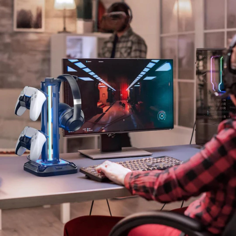 Controller Stand with 9 Light Modes Headset Holder for Desk Stand - The Grand Bazaar of Australia