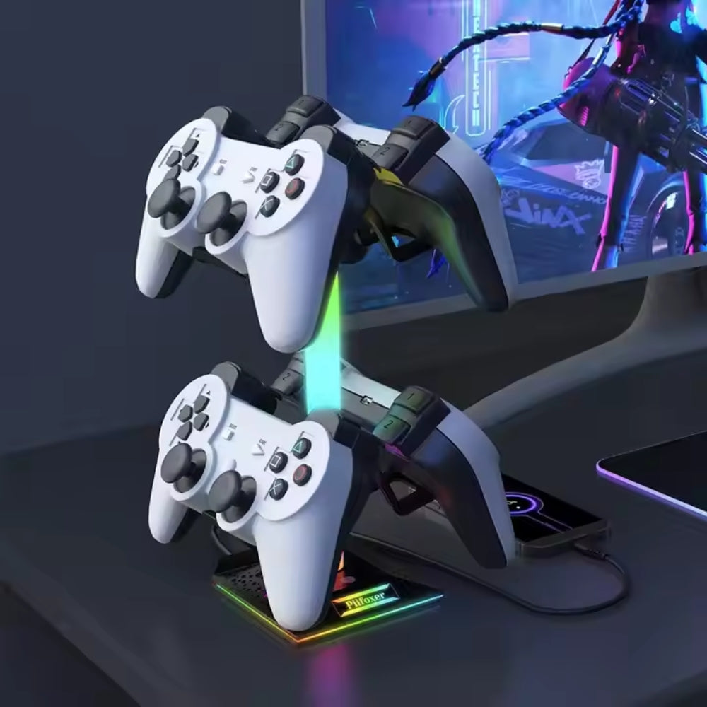 Controller Stand with 9 Light Modes Headset Holder for Desk Stand - The Grand Bazaar of Australia