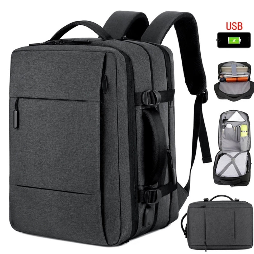 Large Capacity Expandable Travel Backpack with USB Port - The Grand Bazaar of Australia