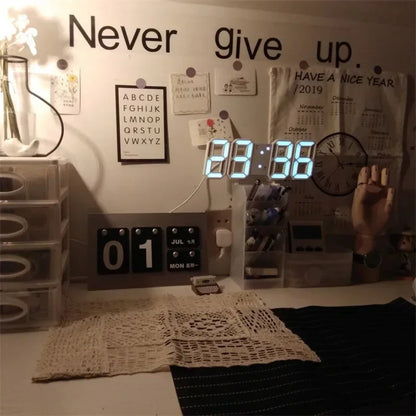 Adjustable 3D LED Digital Wall Clock - The Grand Bazaar of Australia