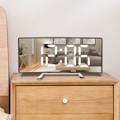 Modern Curved LED Mirror Alarm Clock - The Grand Bazaar of Australia