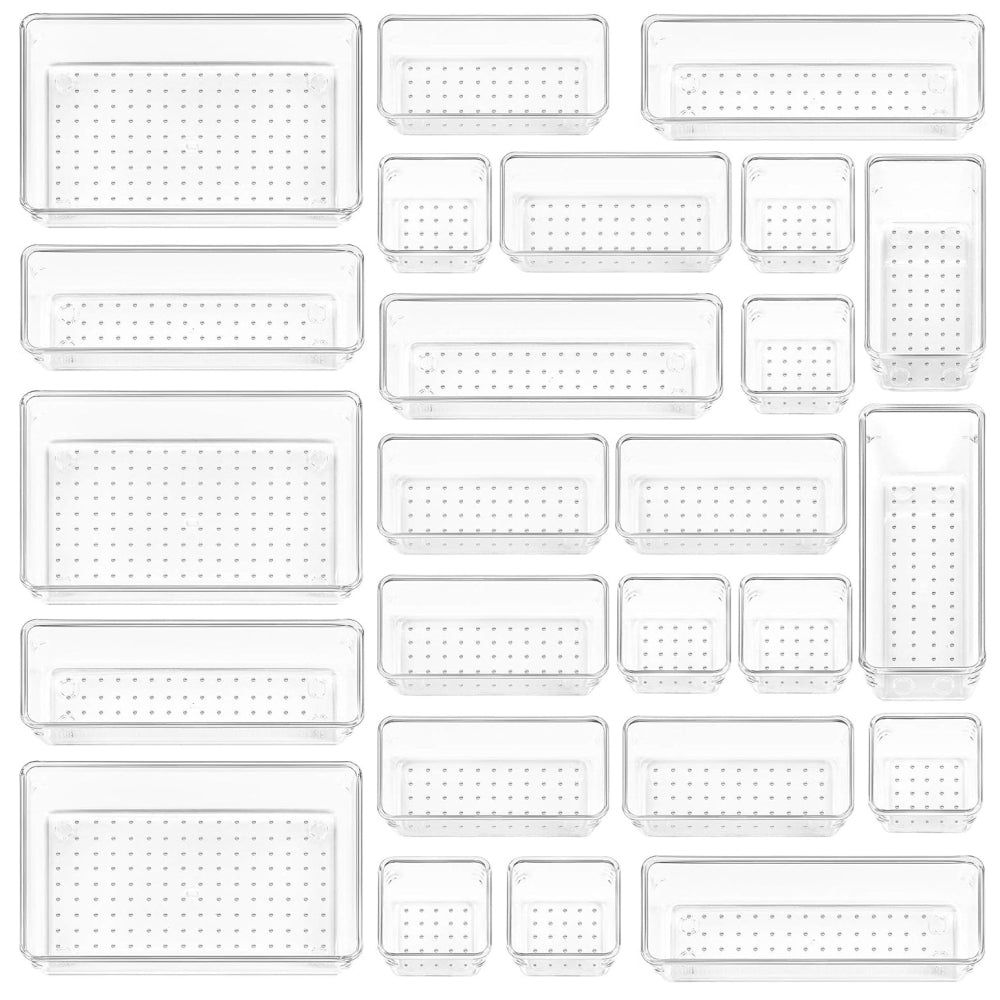 STORFEX Multifunctional Clear Plastic Drawer Organizers Set - The Grand Bazaar of Australia