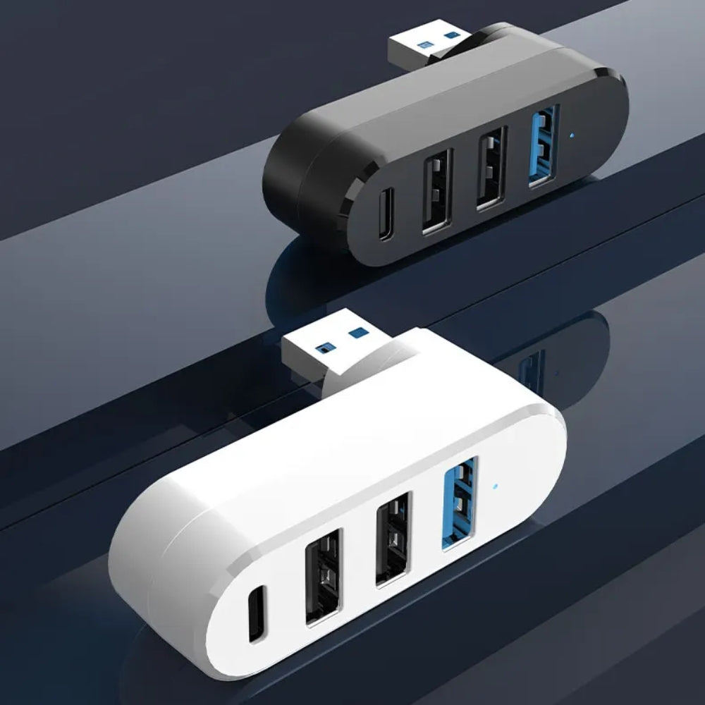 4 in 1 USB Data Hub 180 Degree Rotatable - The Grand Bazaar of Australia