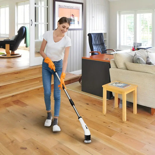 9 in 1 Cordless Rechargeable Electric Spin Scrubber Turbo Scrub Cleaning Brush