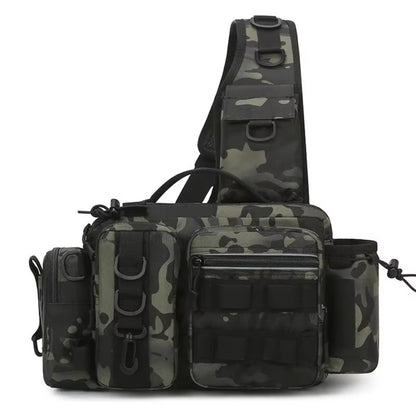 Fishing Tackle Backpack with Rod Holder and Gear Storage