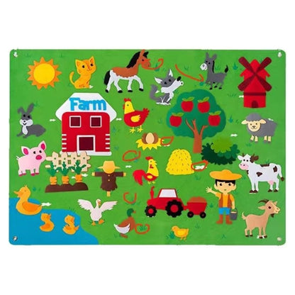 Children's Teaching Felt Board Farm Animals Story Set