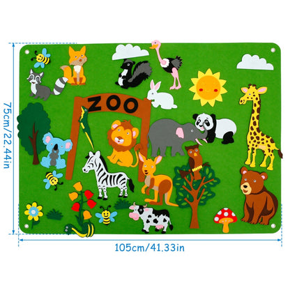 Children's Teaching Felt Board Farm Animals Story Set