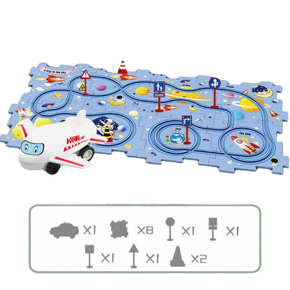 DIY Car Track Puzzle Play Set Preschool Educational Montessori Toy