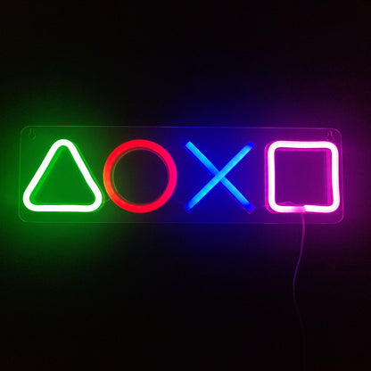 Custom Neon PS4 Game Icon Light LED Wall Sign for Room Decor