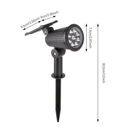 9 LED Solar Spot Light Outdoor Waterproof Garden Landscape Lighting